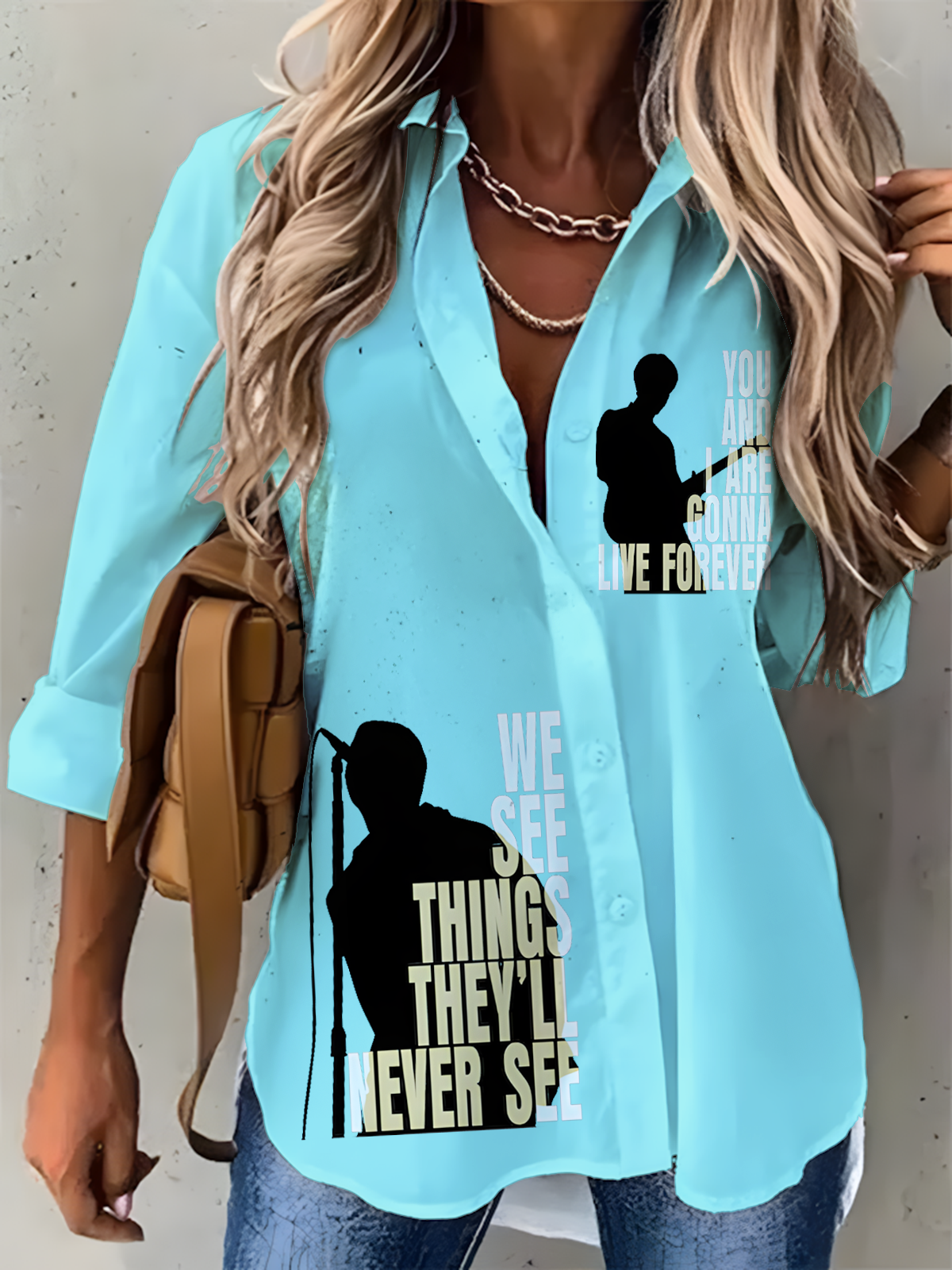 Women's Oasis Live Tour 2025 Printed Casual Shirt