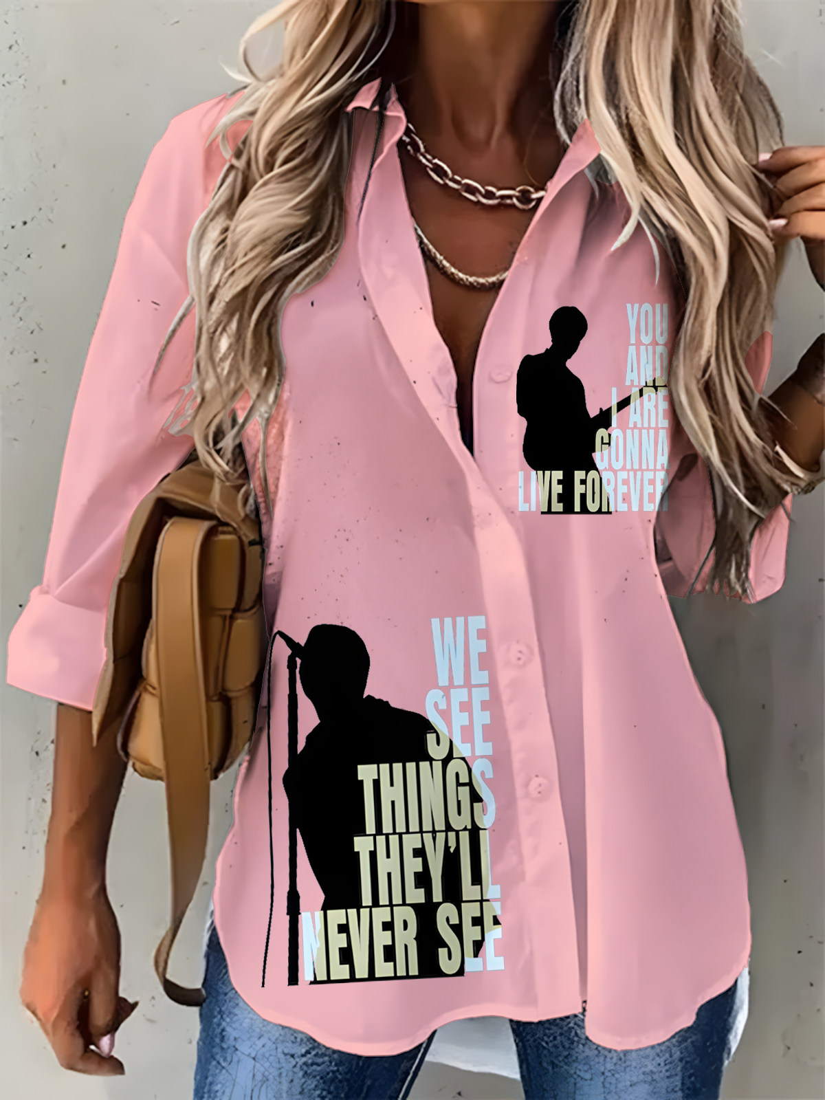 Women's Oasis Live Tour 2025 Printed Casual Shirt