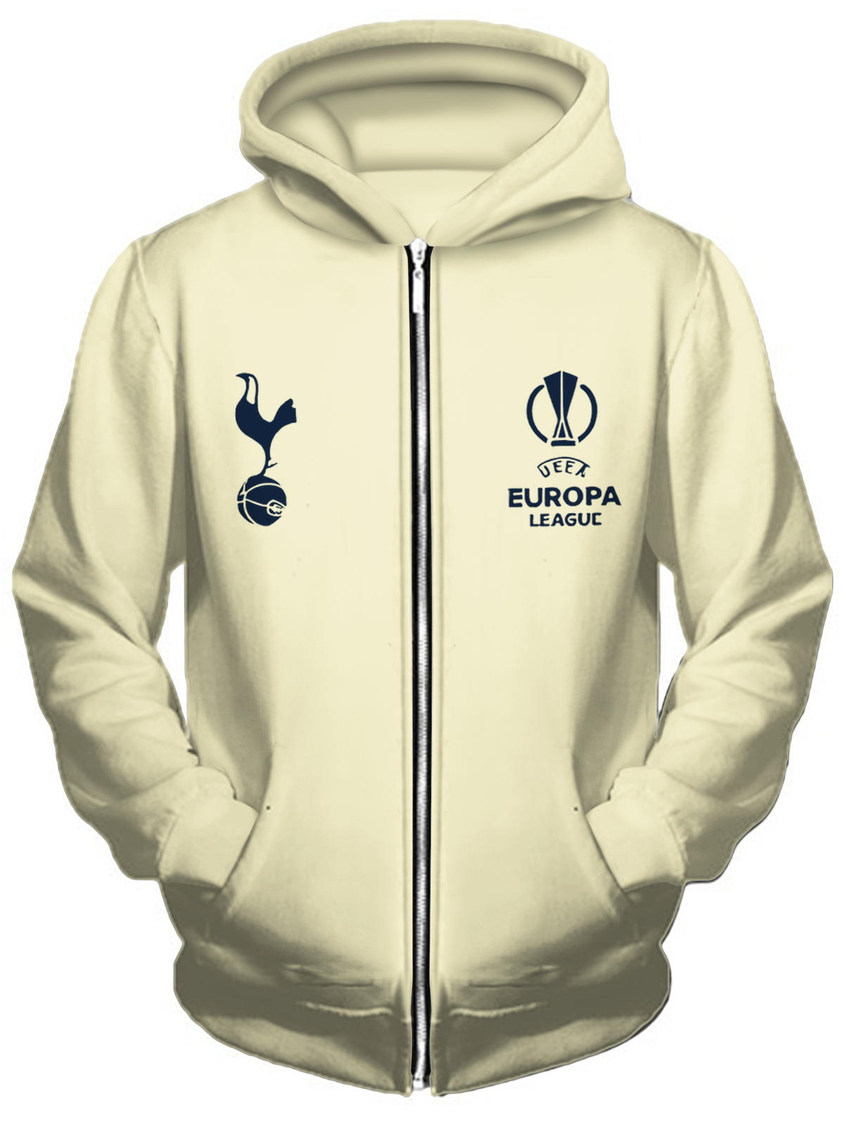 Unisex Tottenham Hotspur Football Fan Zippered Sweatshirt Jacket