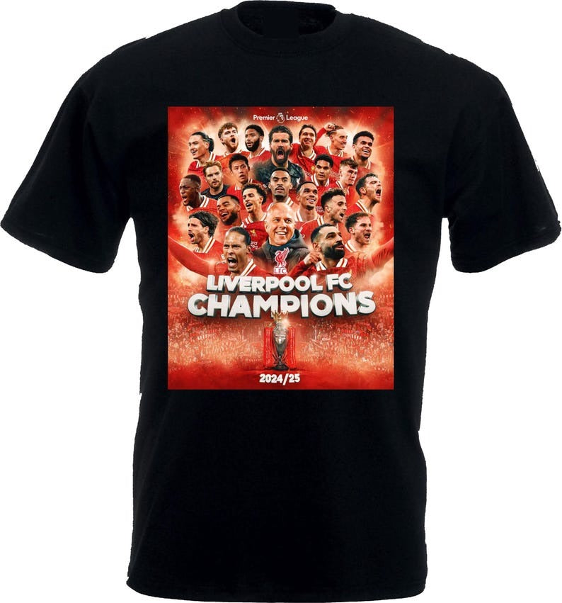 Liverpool Champions Of England 2025 Men's T Shirt