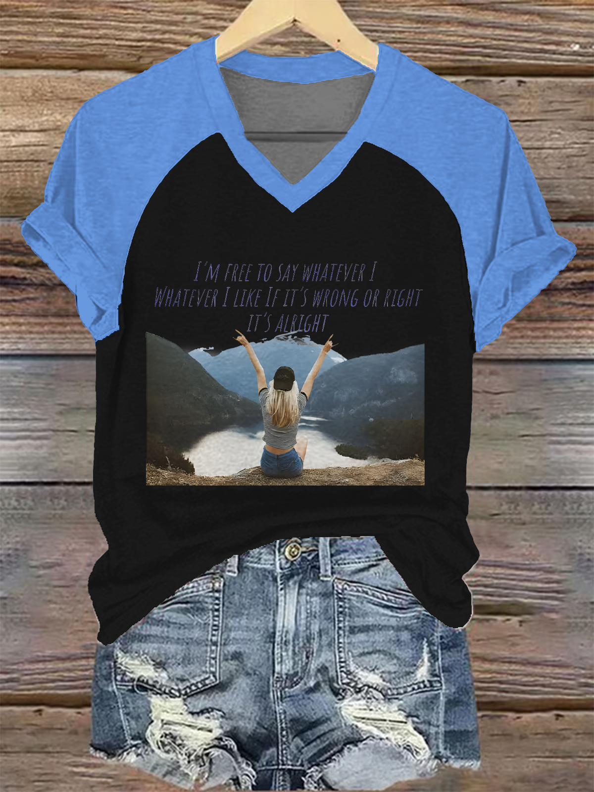 オアシス 2025 ツアー Vネック Tシャツ