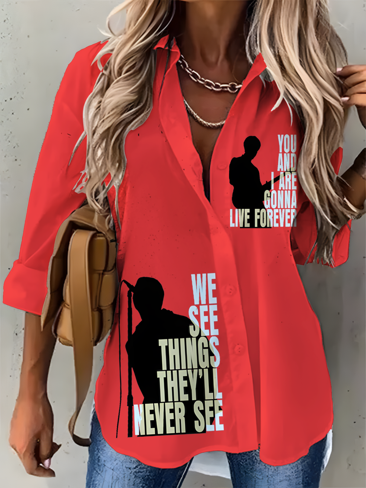 Women's Oasis Live Tour 2025 Printed Casual Shirt