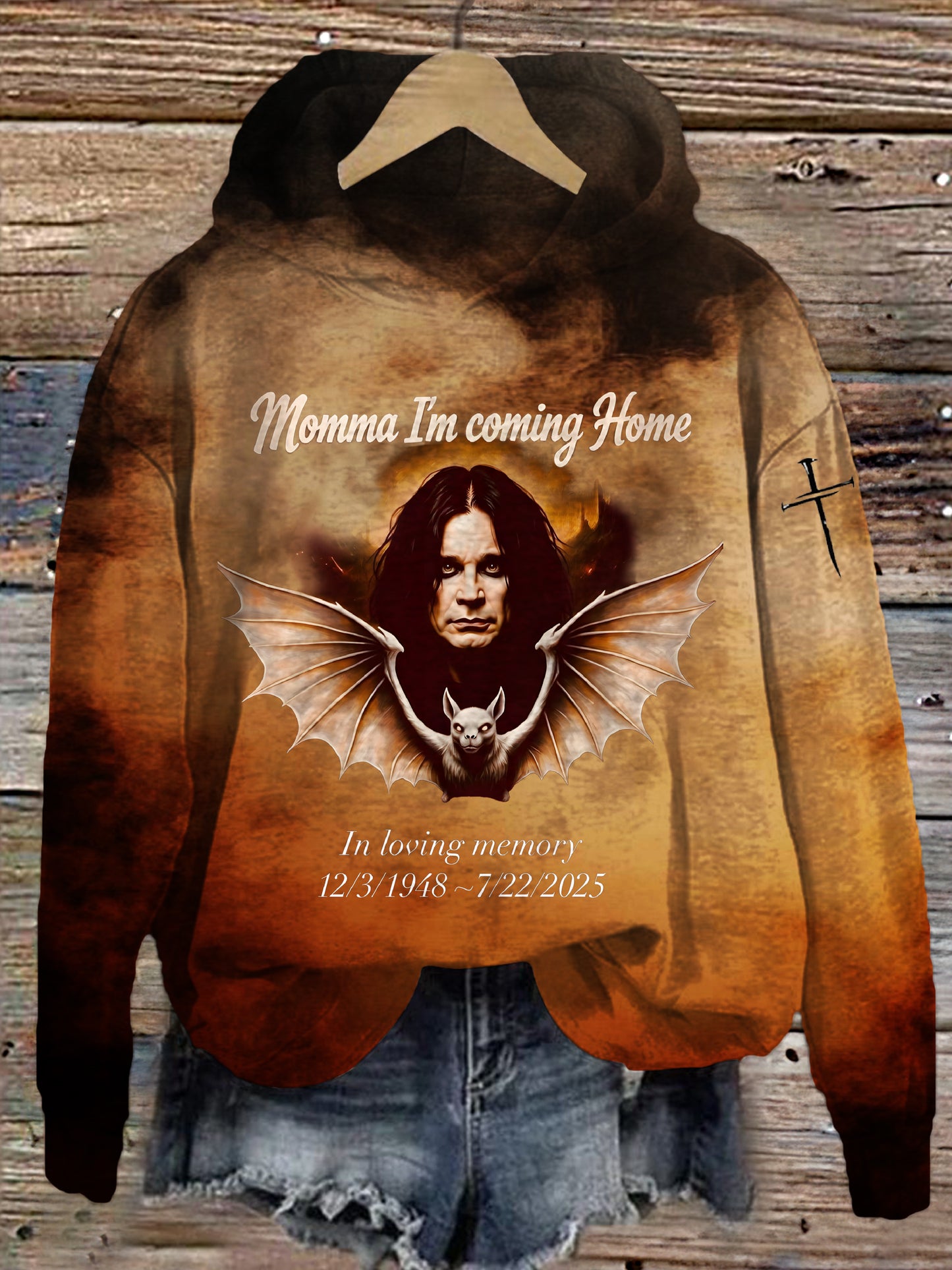 Ozzy Osbourne Art Print Long Sleeve Printed Hoodie