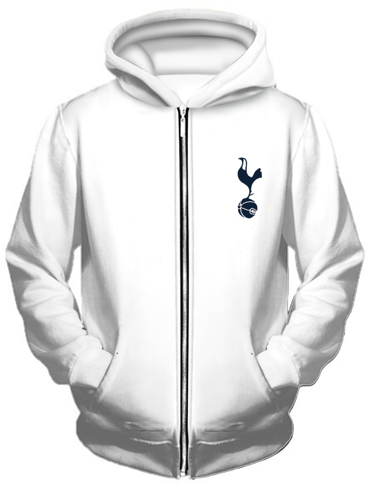 Unisex Tottenham Hotspur Football Fan Zippered Sweatshirt Jacket