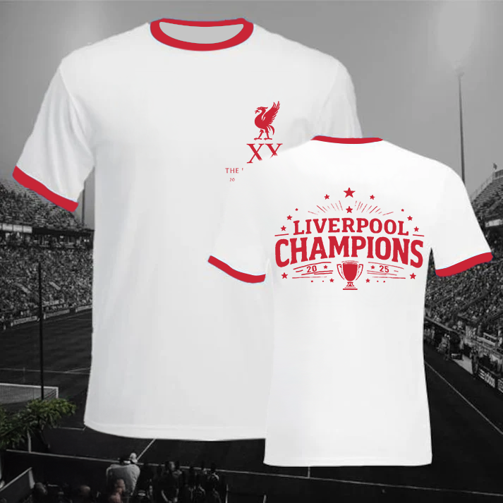 Liverpool Champions 2025 Soccer Fans Tee