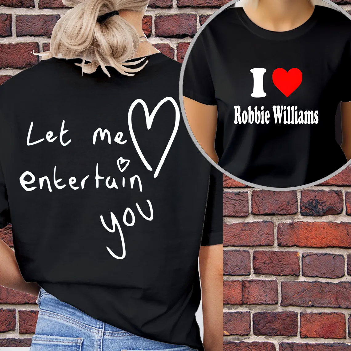 ロビー・ウィリアムズ ライブツアー 2025 クルーネック Tシャツ