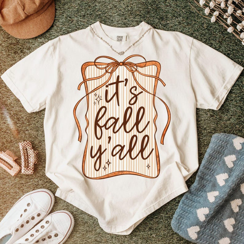 It's Fall Y'all Coquette Crew Neck T-shirt