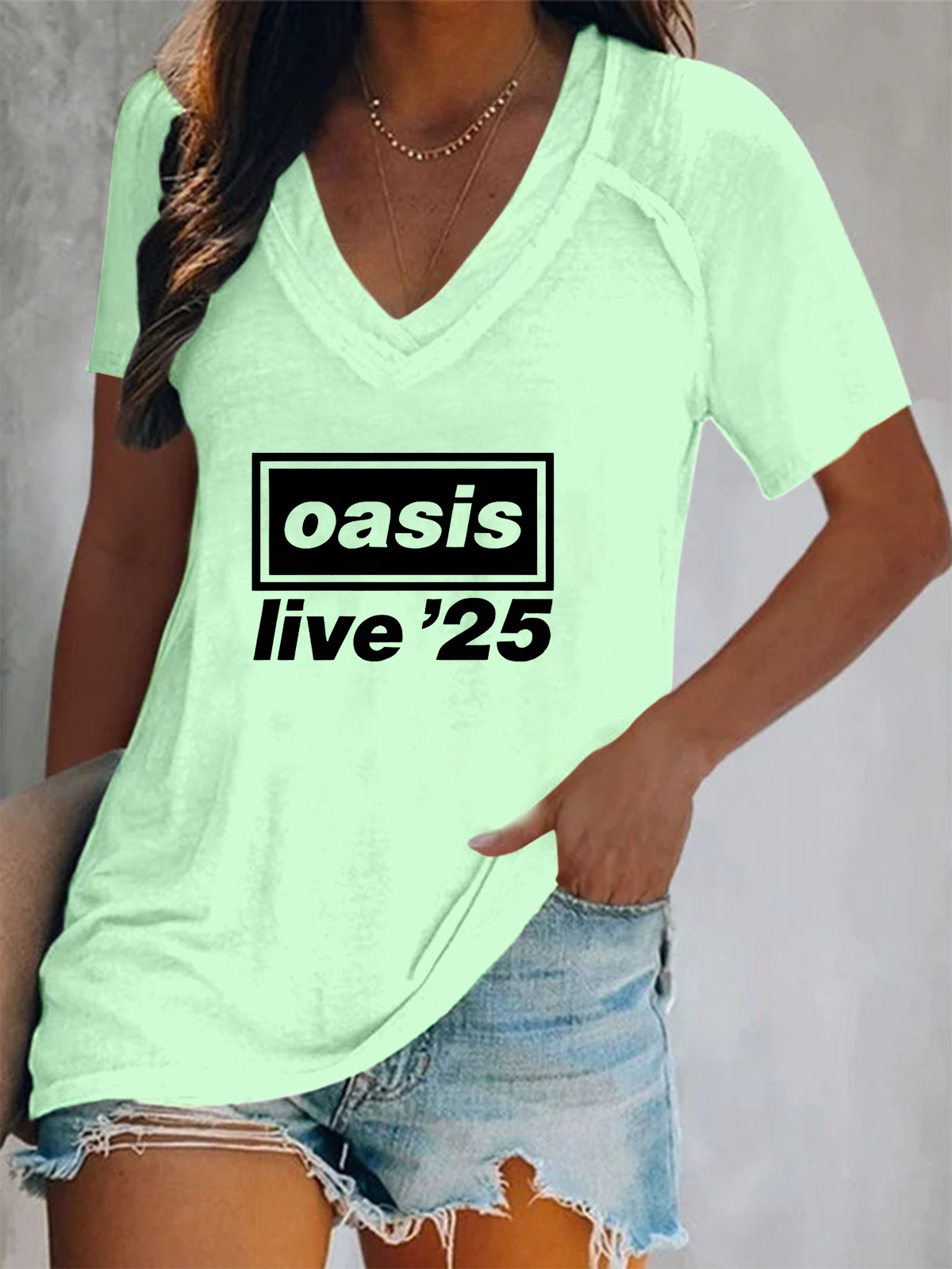 Oasis Live Tour 2025 V-neck T-Shirt