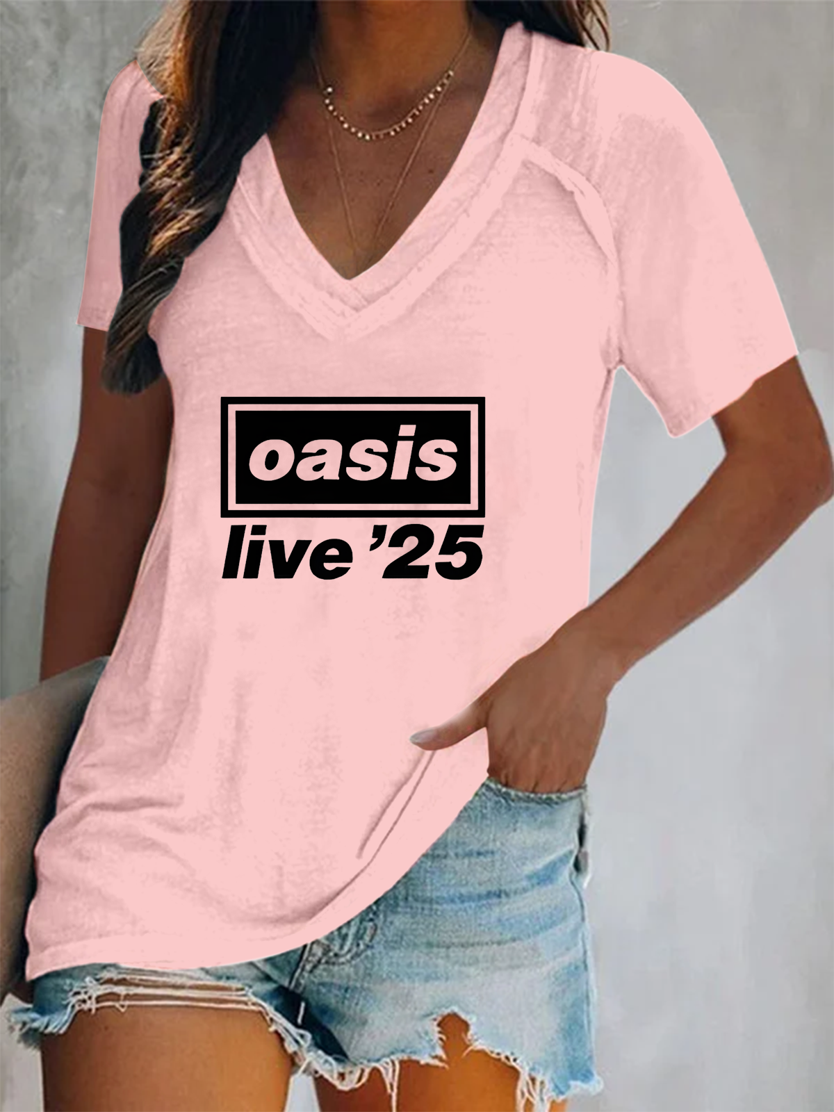 Oasis Live Tour 2025 V-neck T-Shirt