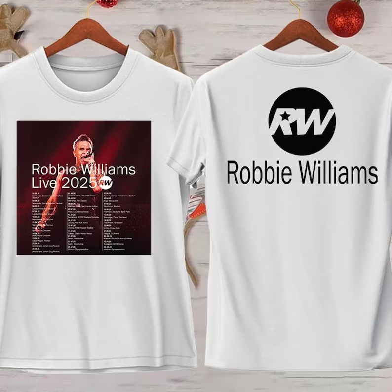 Robbie Williams Live Tour 2025 Crew Neck T-shirt
