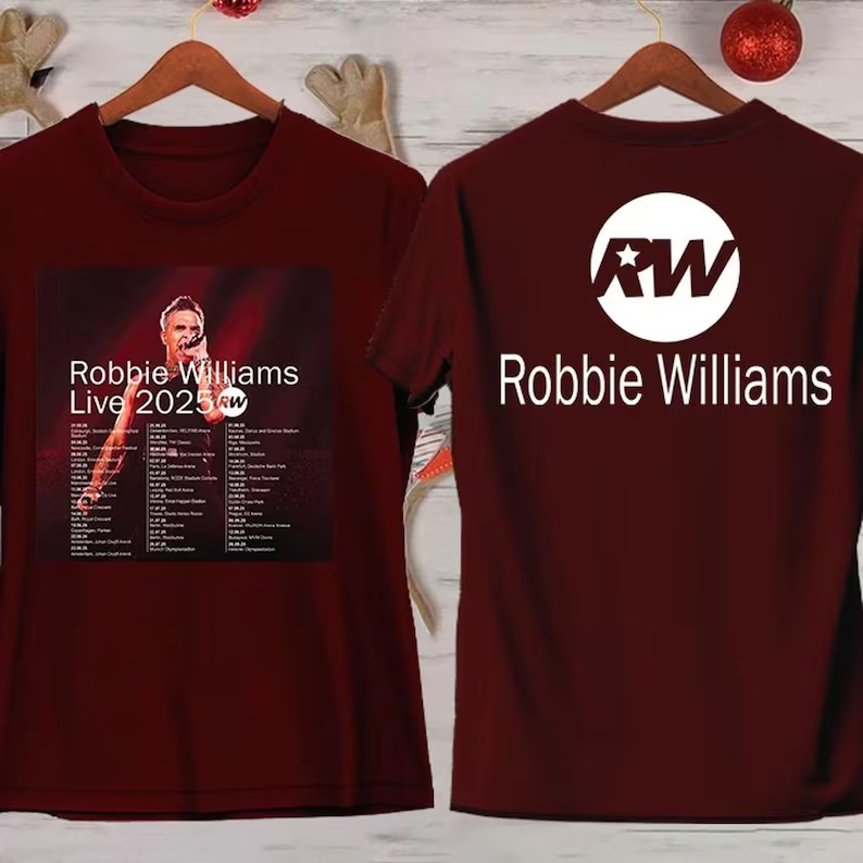Robbie Williams Live Tour 2025 Crew Neck T-shirt