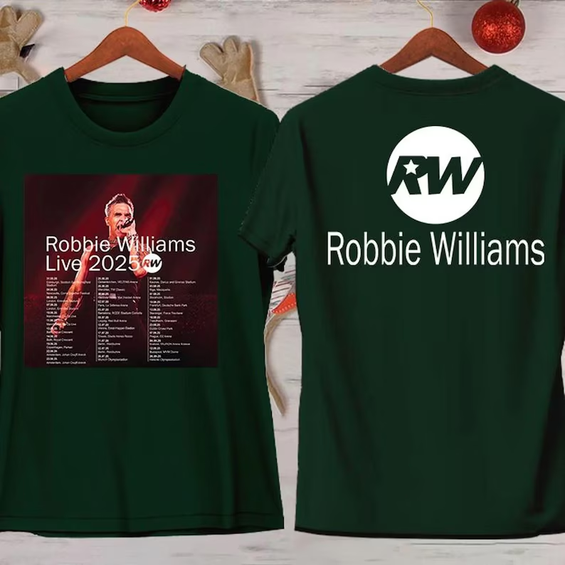 Robbie Williams Live Tour 2025 Crew Neck T-shirt