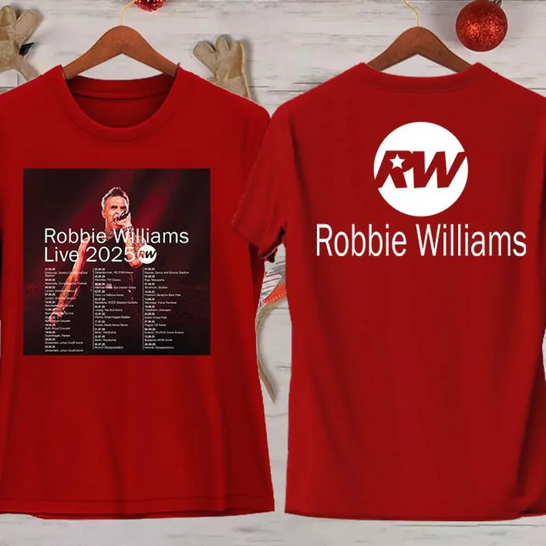 Robbie Williams Live Tour 2025 Crew Neck T-shirt