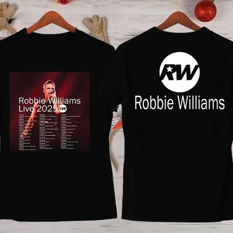 Robbie Williams Live Tour 2025 Crew Neck T-shirt