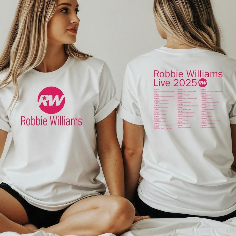 Robbie Williams Live 2025 Concert Crew Neck T-shirt