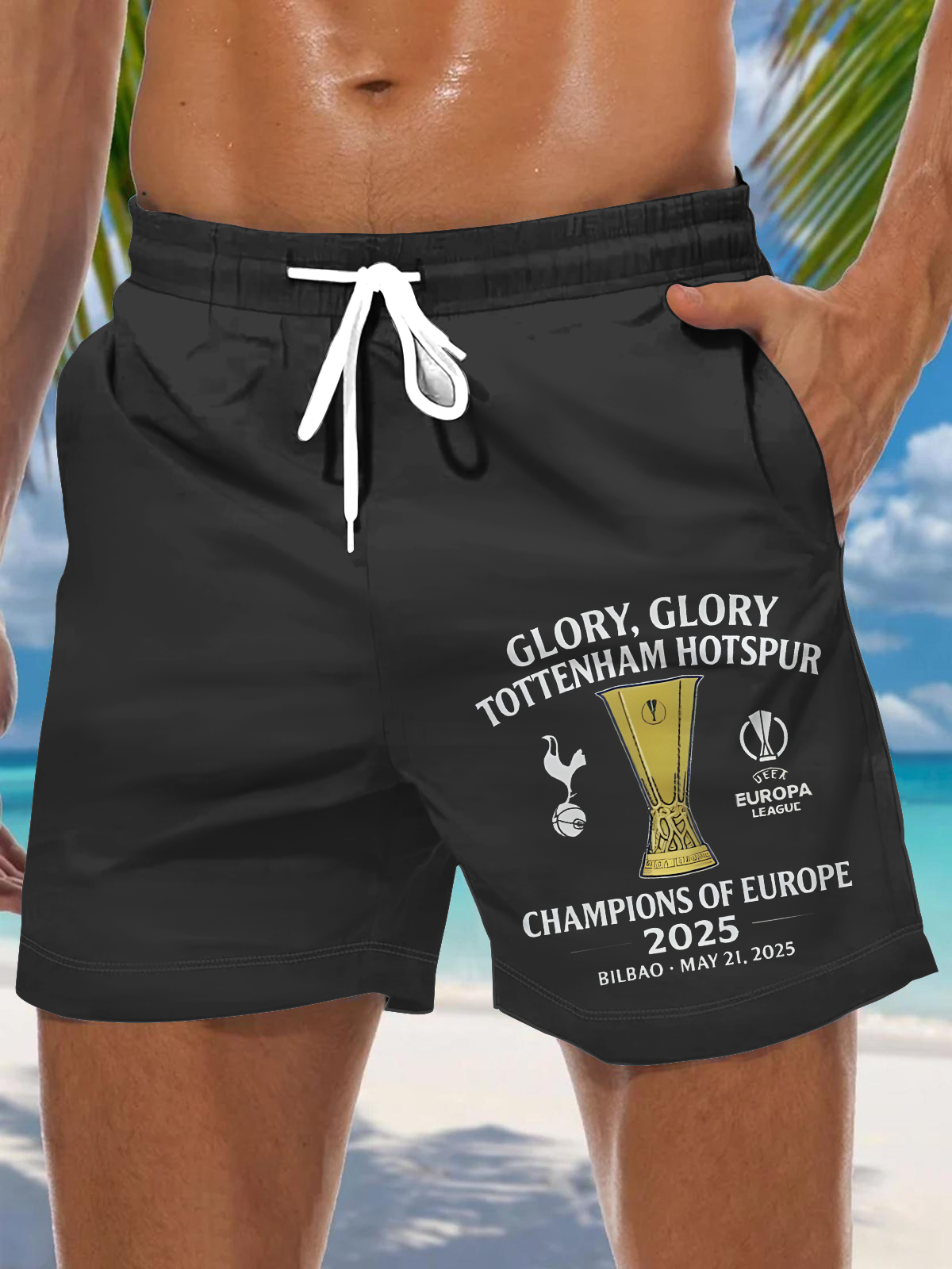 Tottenham Hotspur Football Fans Men's Print Pocket Shorts