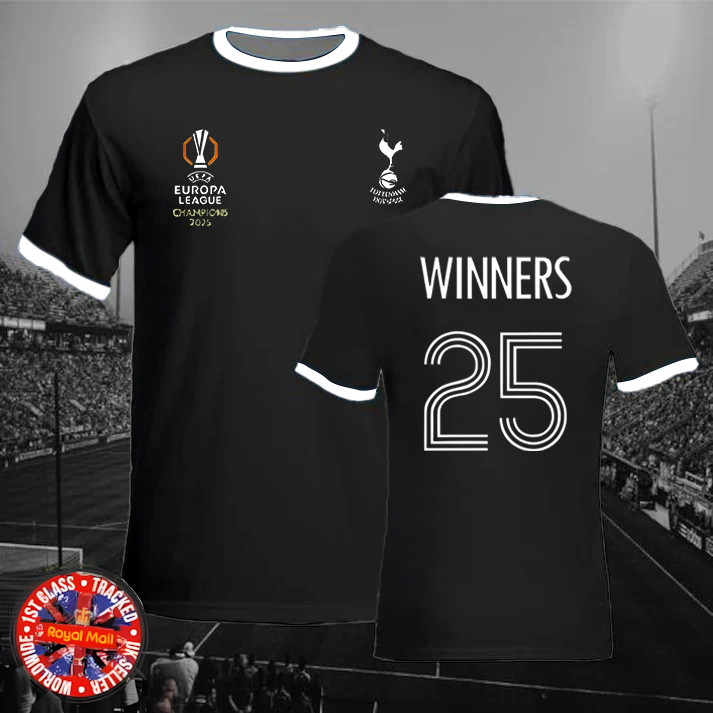 Europa League Winners Ringer Football Fan Crew Neck T-shirt