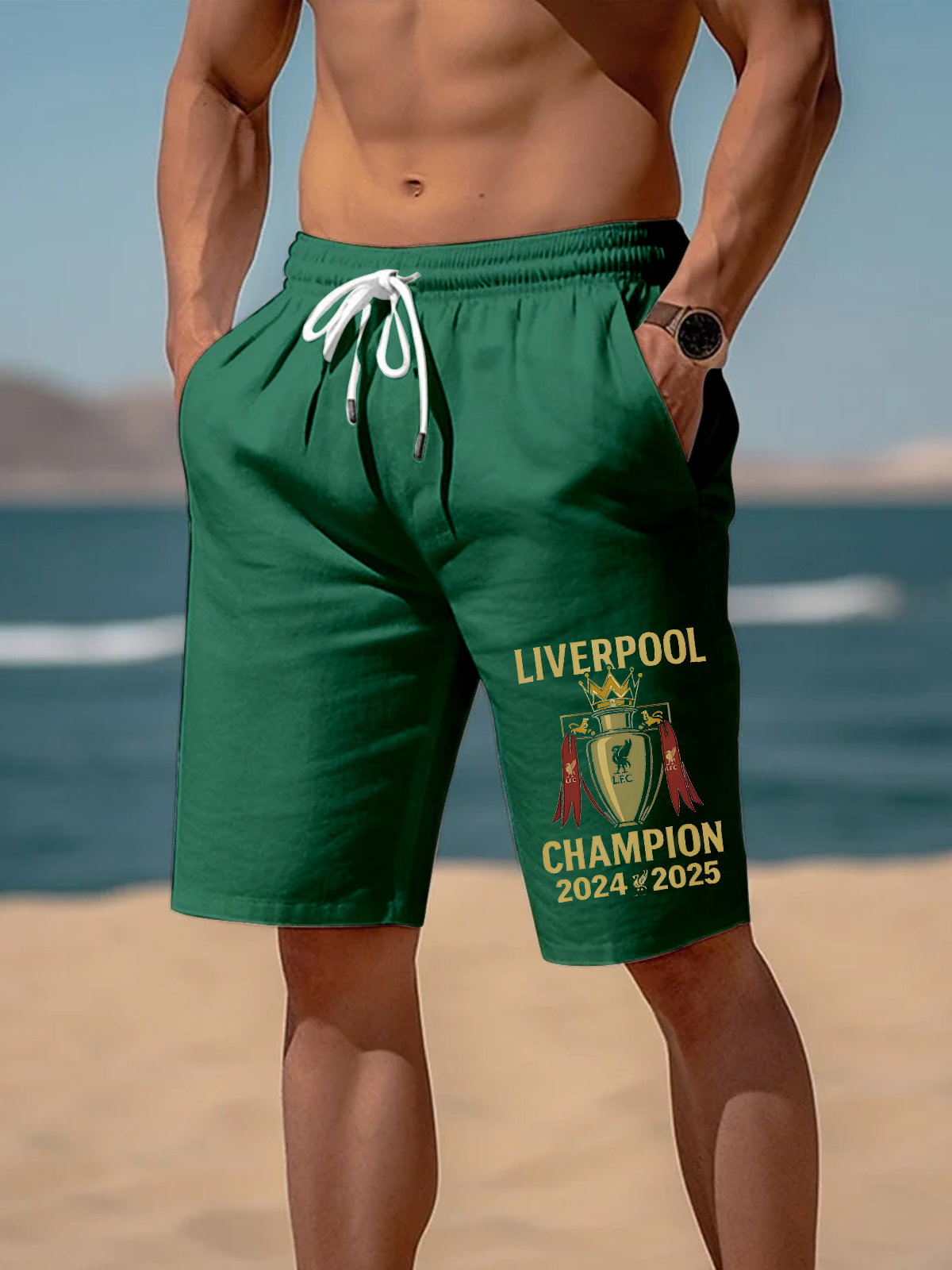 Liverpool Champions 2025 Men's Print Pocket Shorts