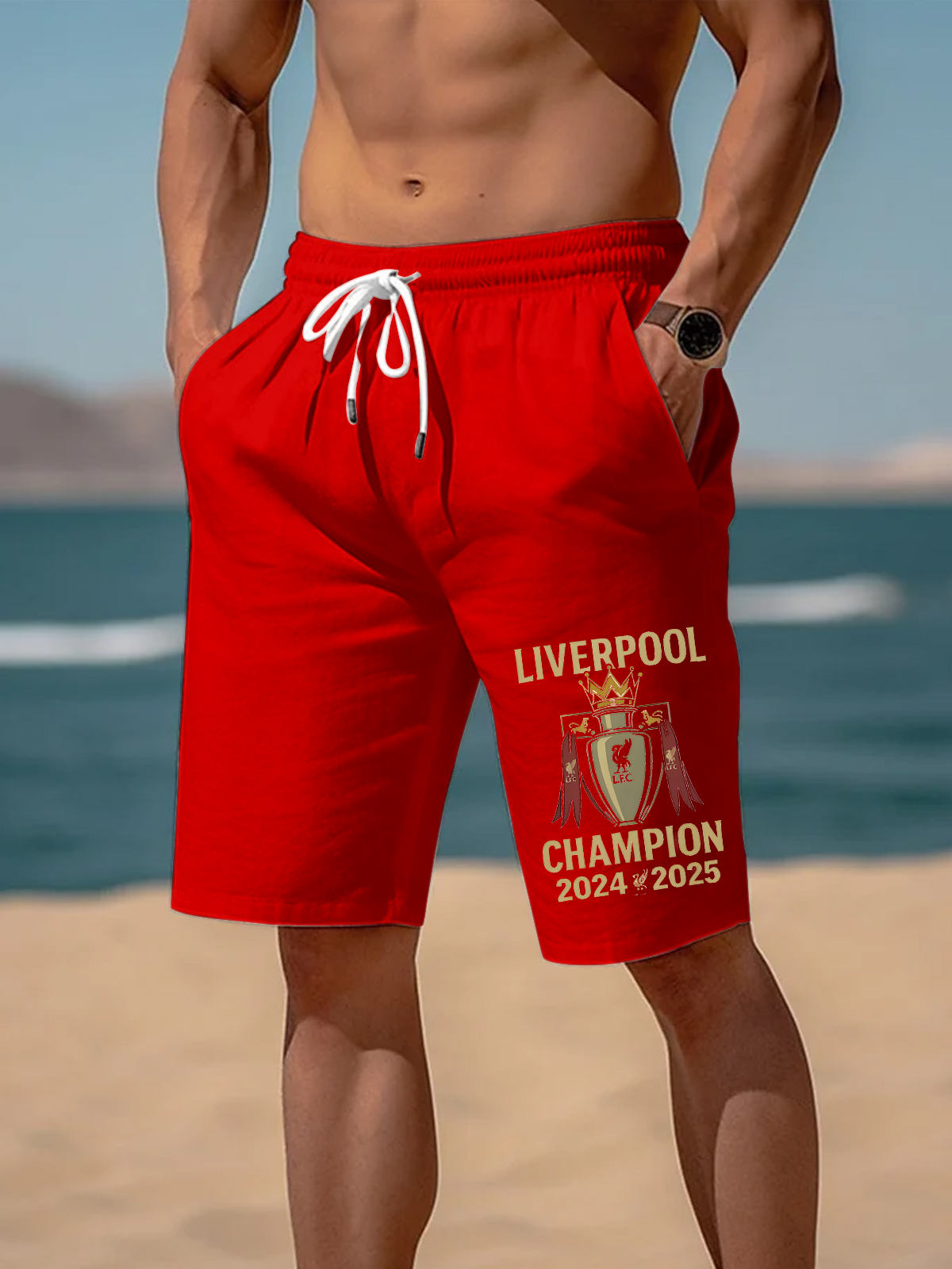 Liverpool Champions 2025 Men's Print Pocket Shorts