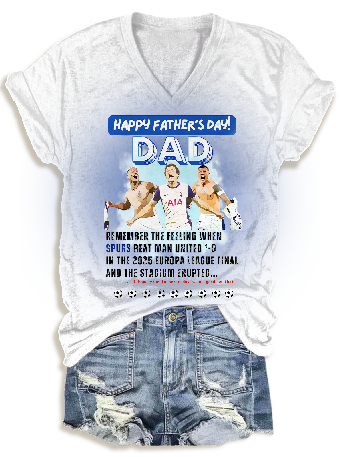 아버지날 토트넘 홋스퍼 축구 팬 티셔츠