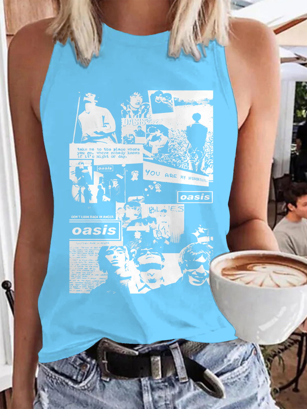 Oasis 2025 Tour Print Casual Sleeveless Top