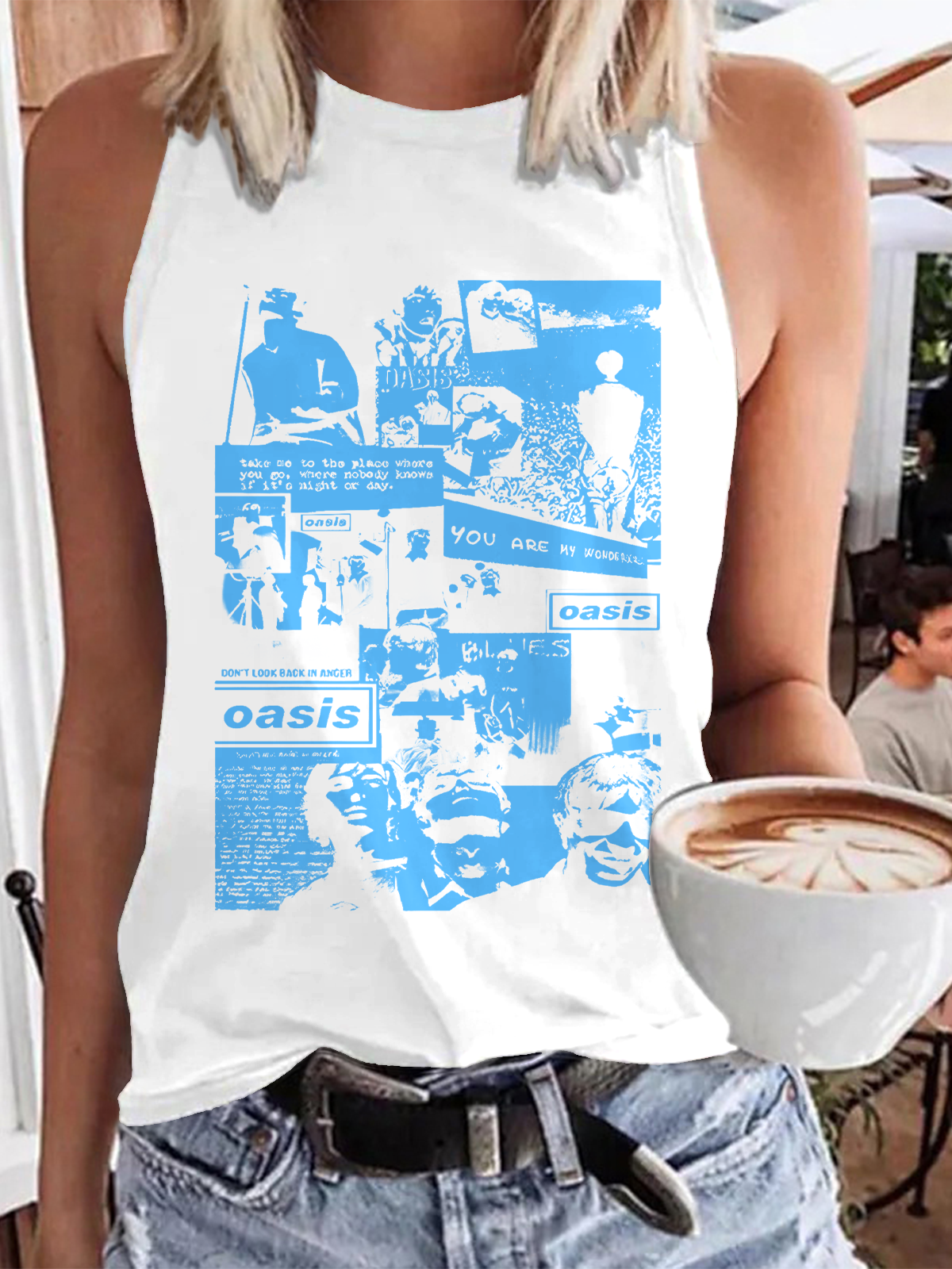 Oasis 2025 Tour Print Casual Sleeveless Top