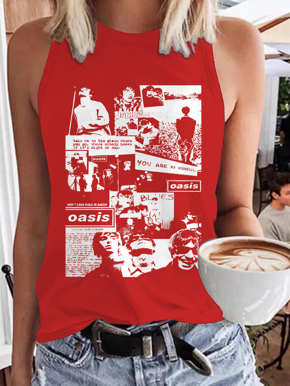 Oasis 2025 Tour Print Casual Sleeveless Top