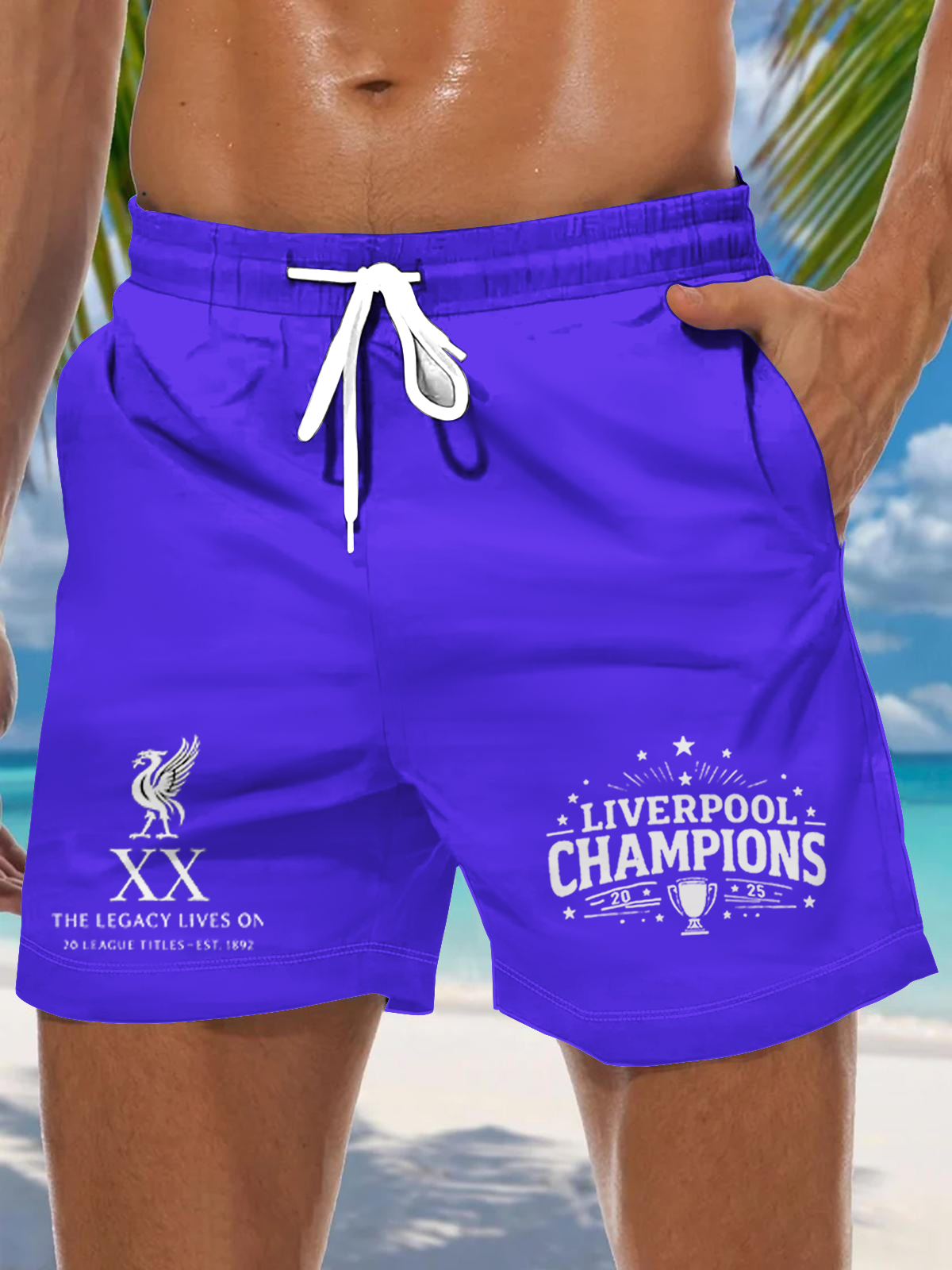 Liverpool Champions 2025 Men's Print Pocket Shorts