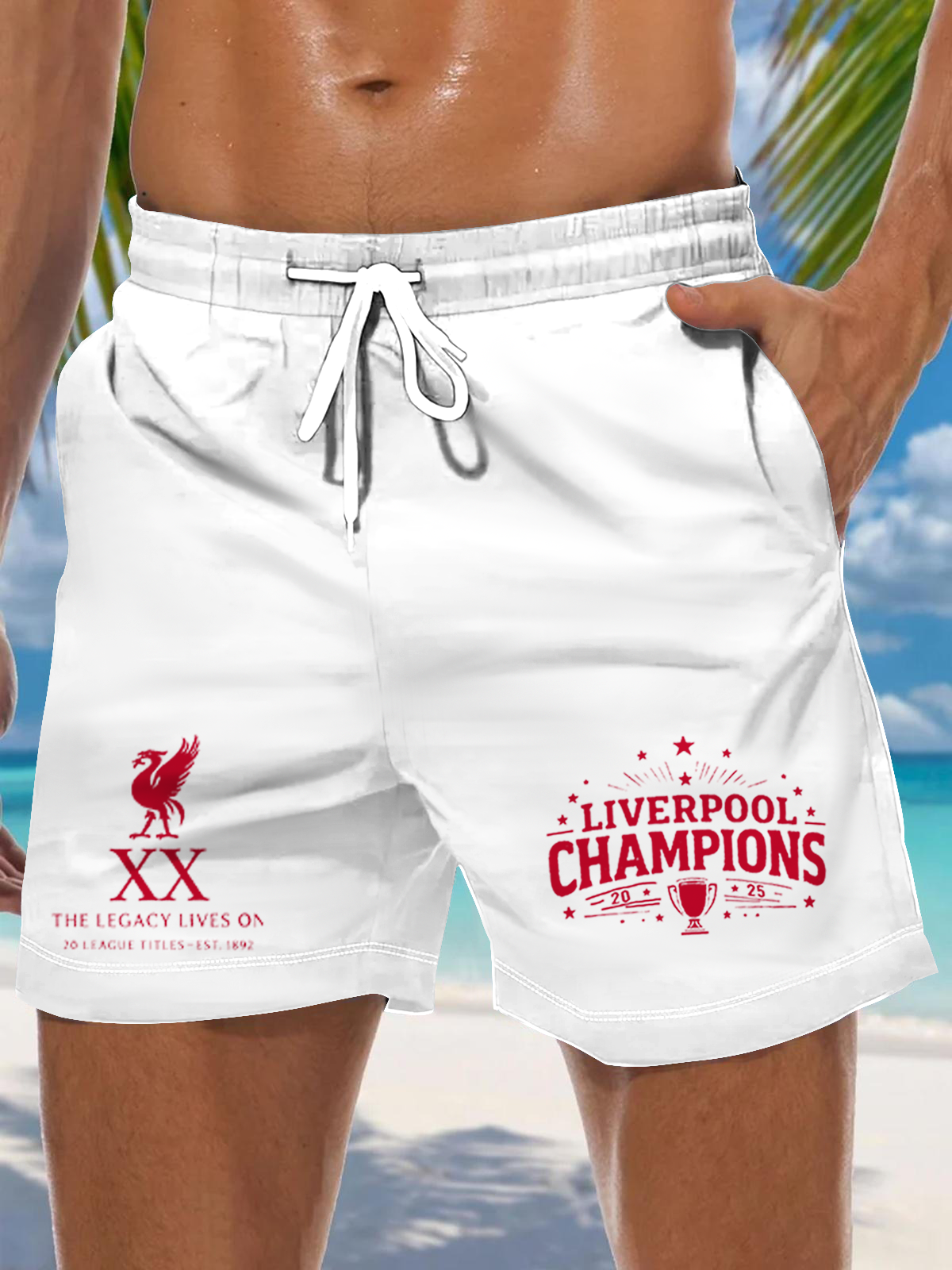 Liverpool Champions 2025 Men's Print Pocket Shorts