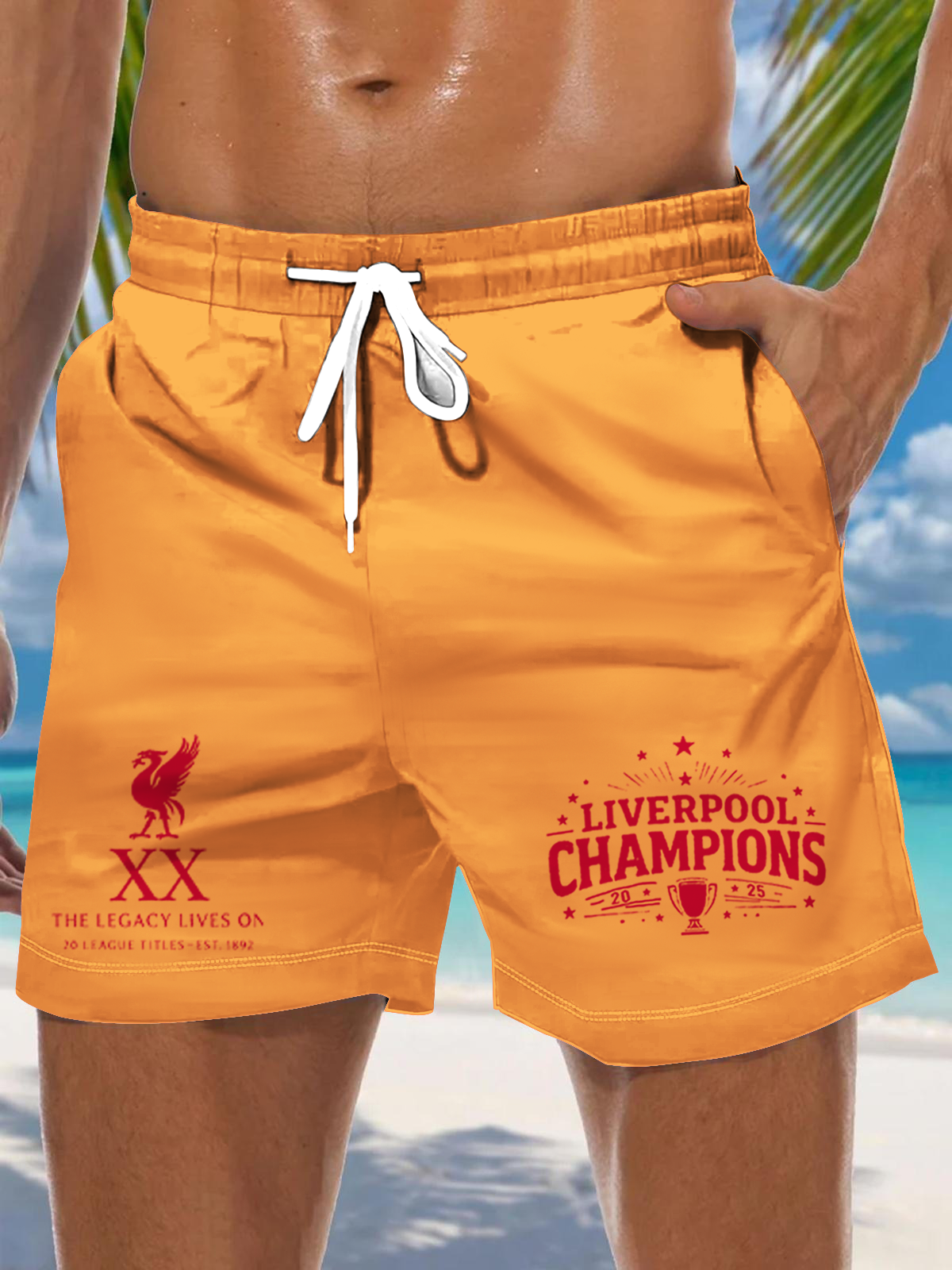 Liverpool Champions 2025 Men's Print Pocket Shorts