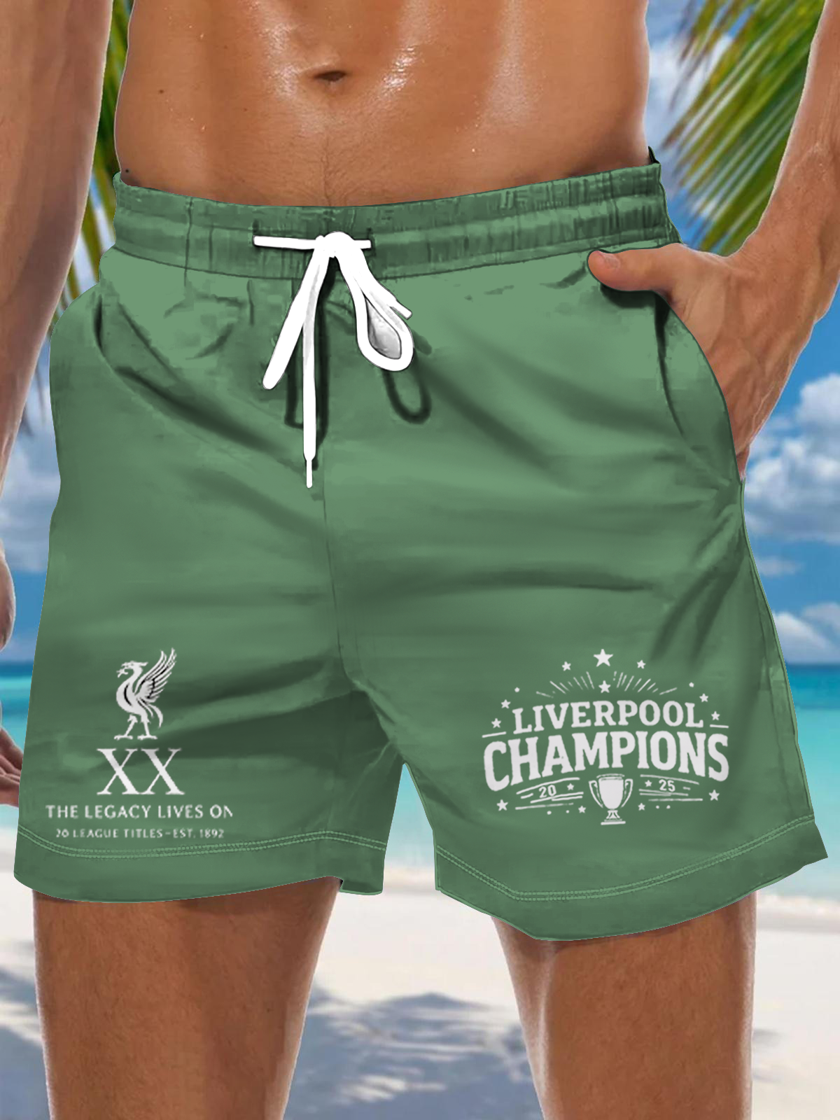 Liverpool Champions 2025 Men's Print Pocket Shorts