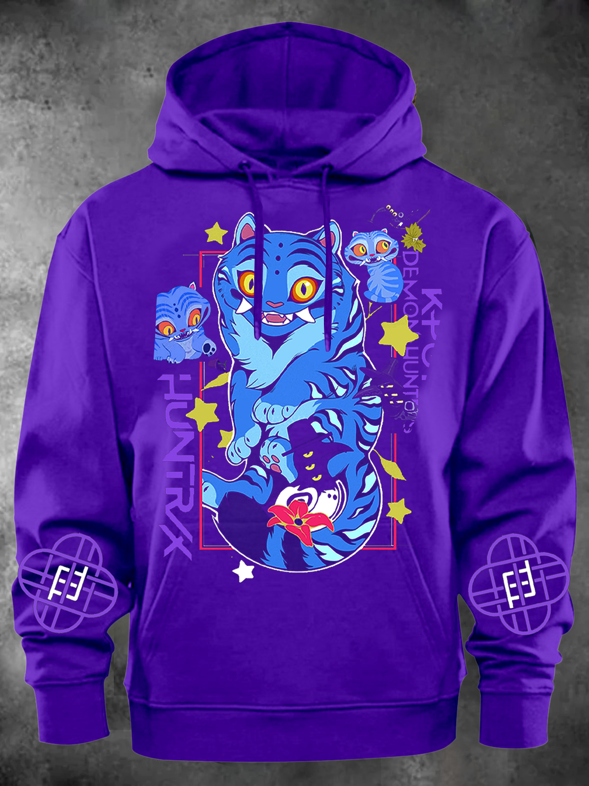 Unisex Demon Hunter Tiger Printed Classic Hoodie