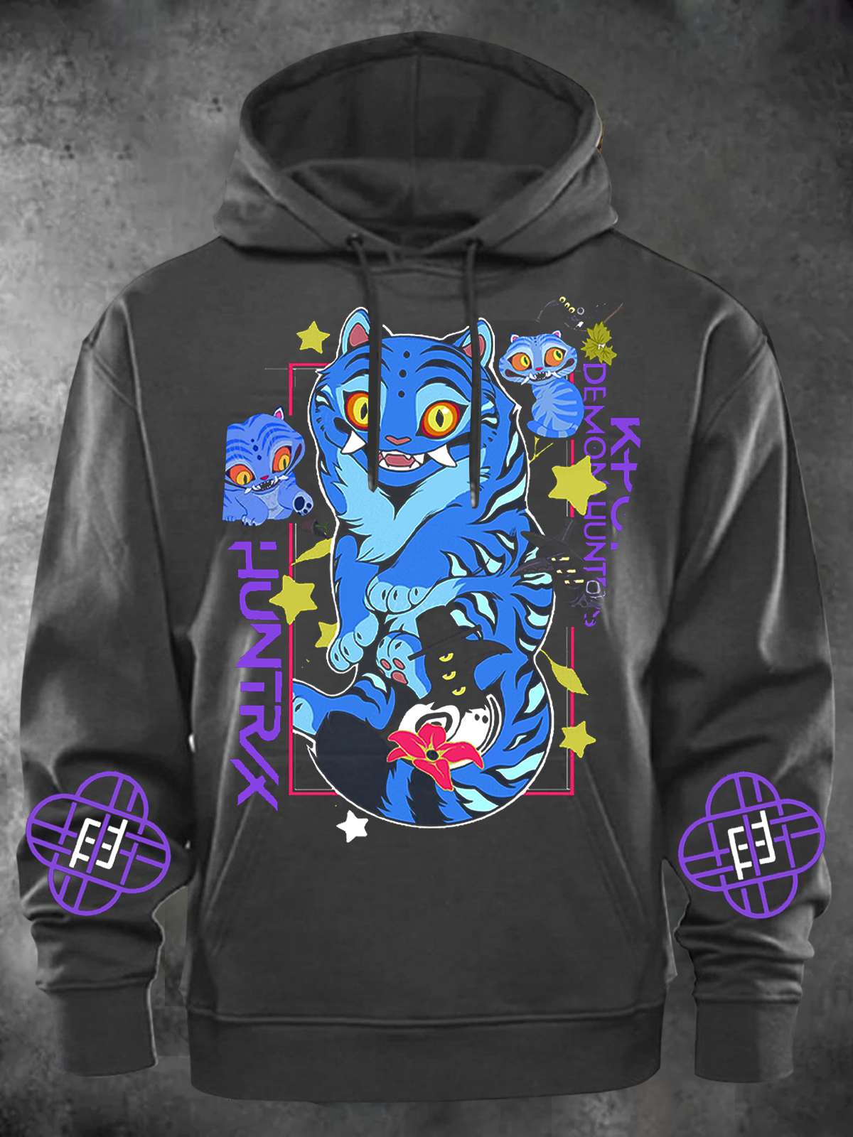 Unisex Demon Hunter Tiger Printed Classic Hoodie