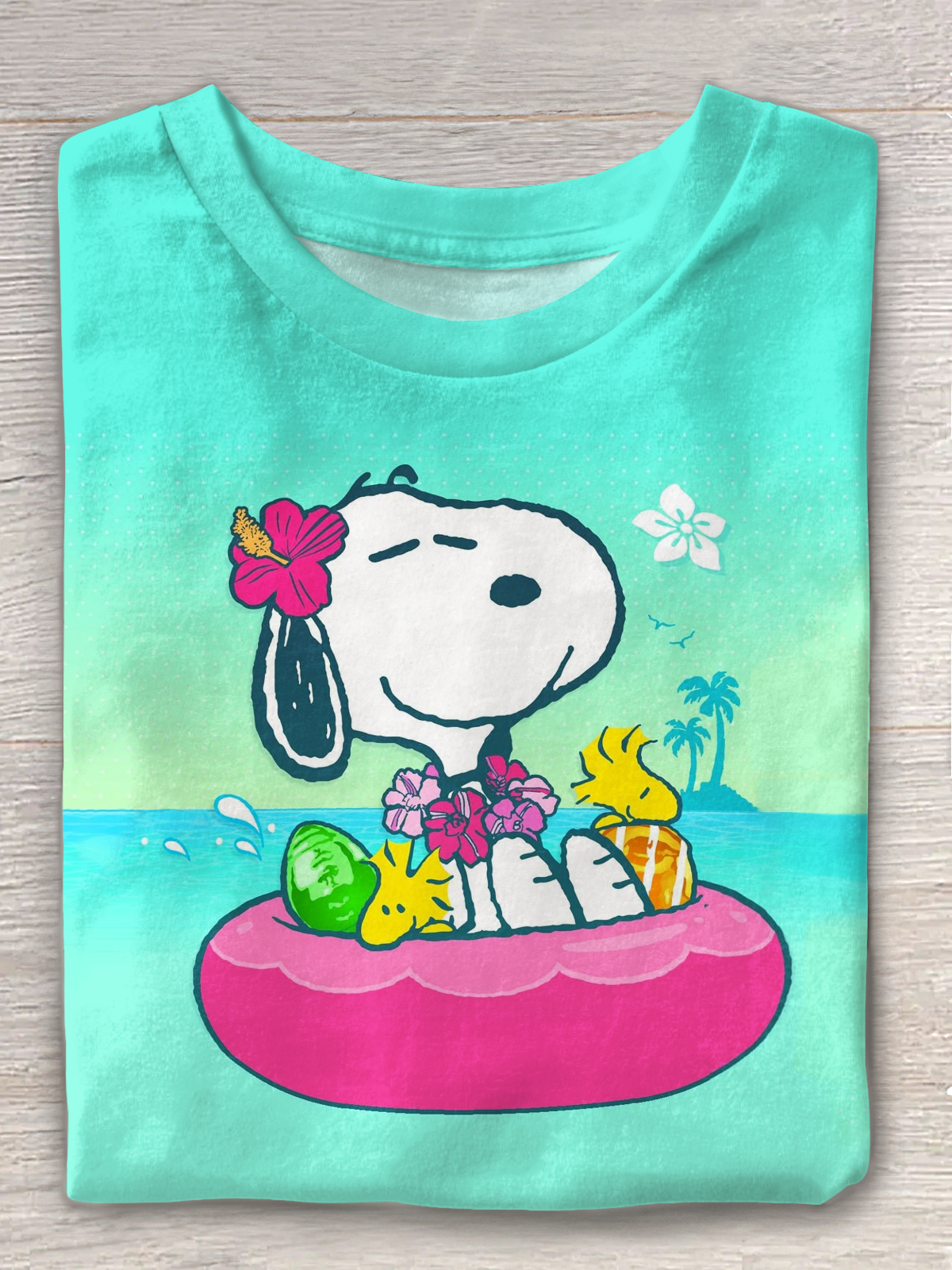 バケーション スヌーピー クルーネック Tシャツ