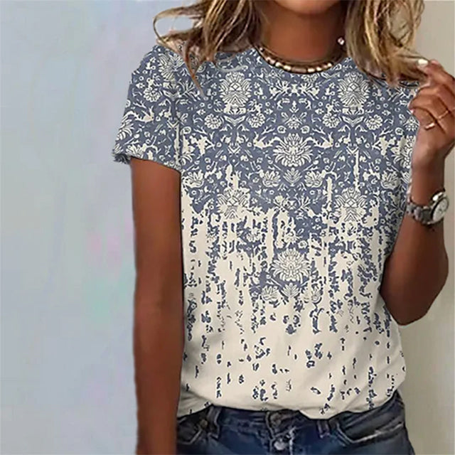 ヴィンテージカジュアルプリントTシャツ