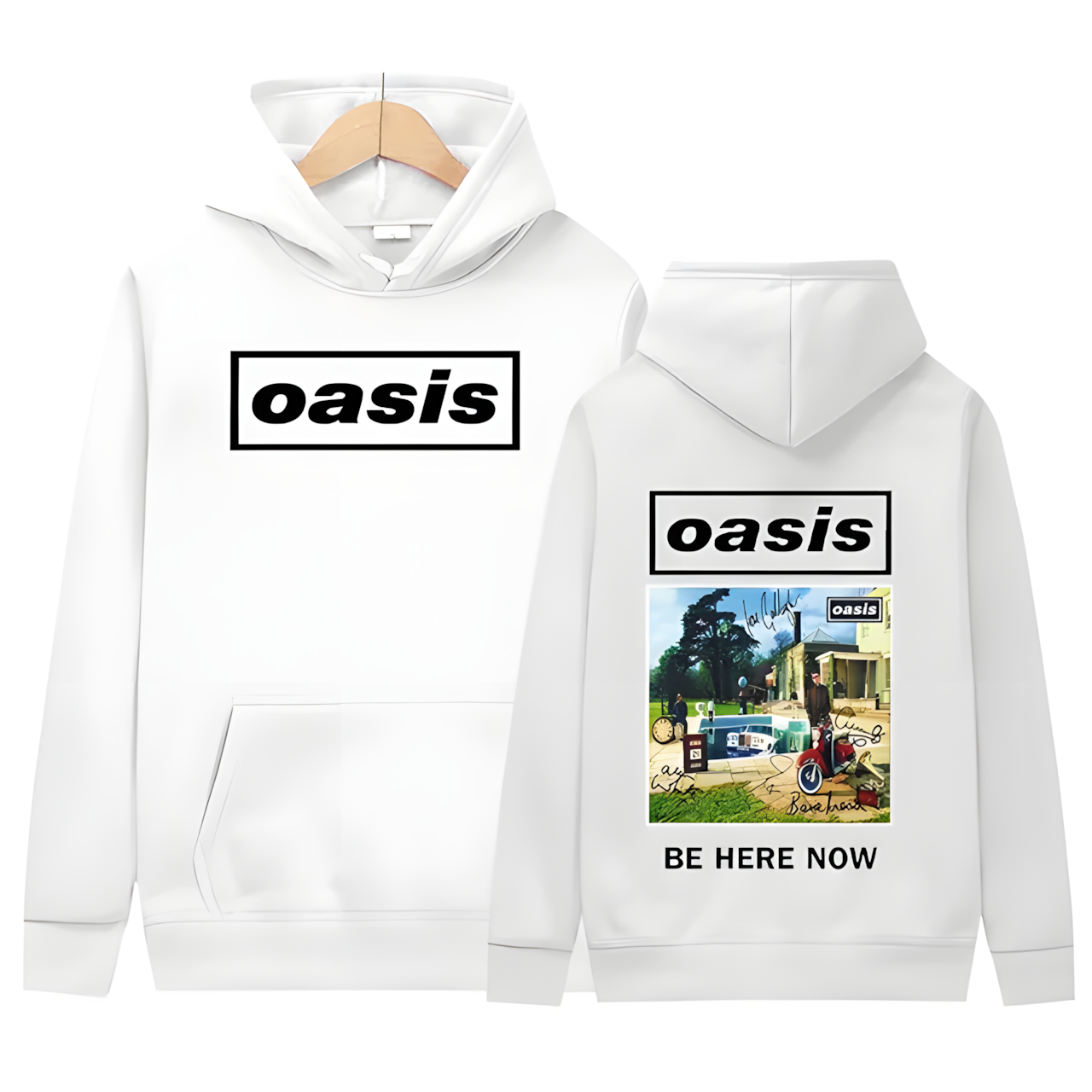 Oasis 2025 Tour Music Fans Long Sleeve Printed Hoodie
