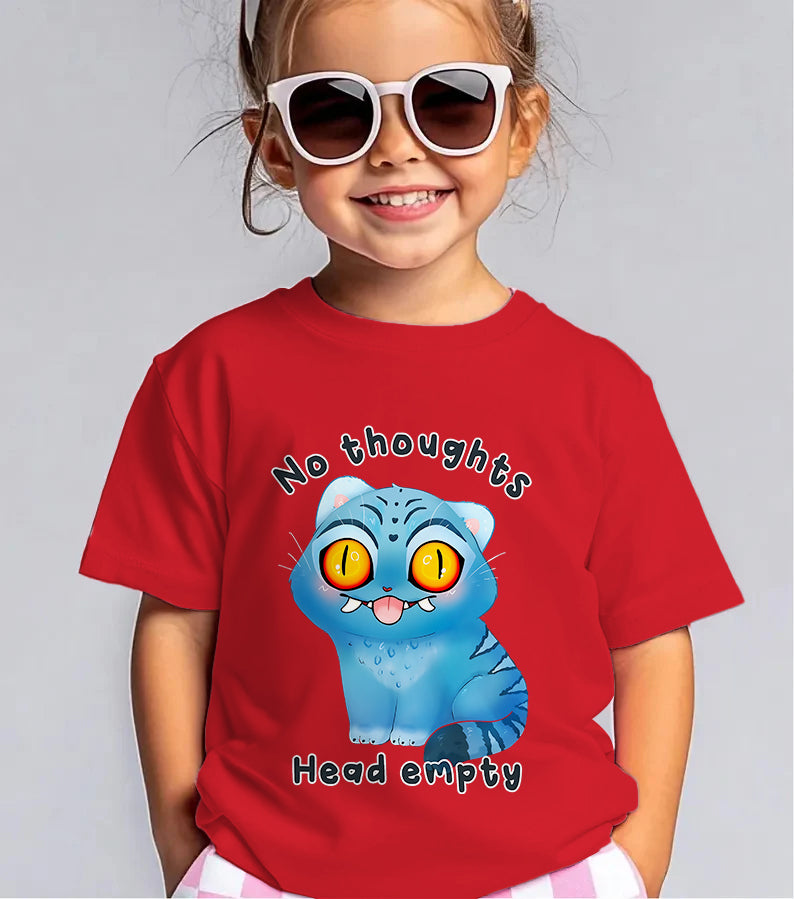 Demon Cat Derpy Children's Cotton T-Shirts