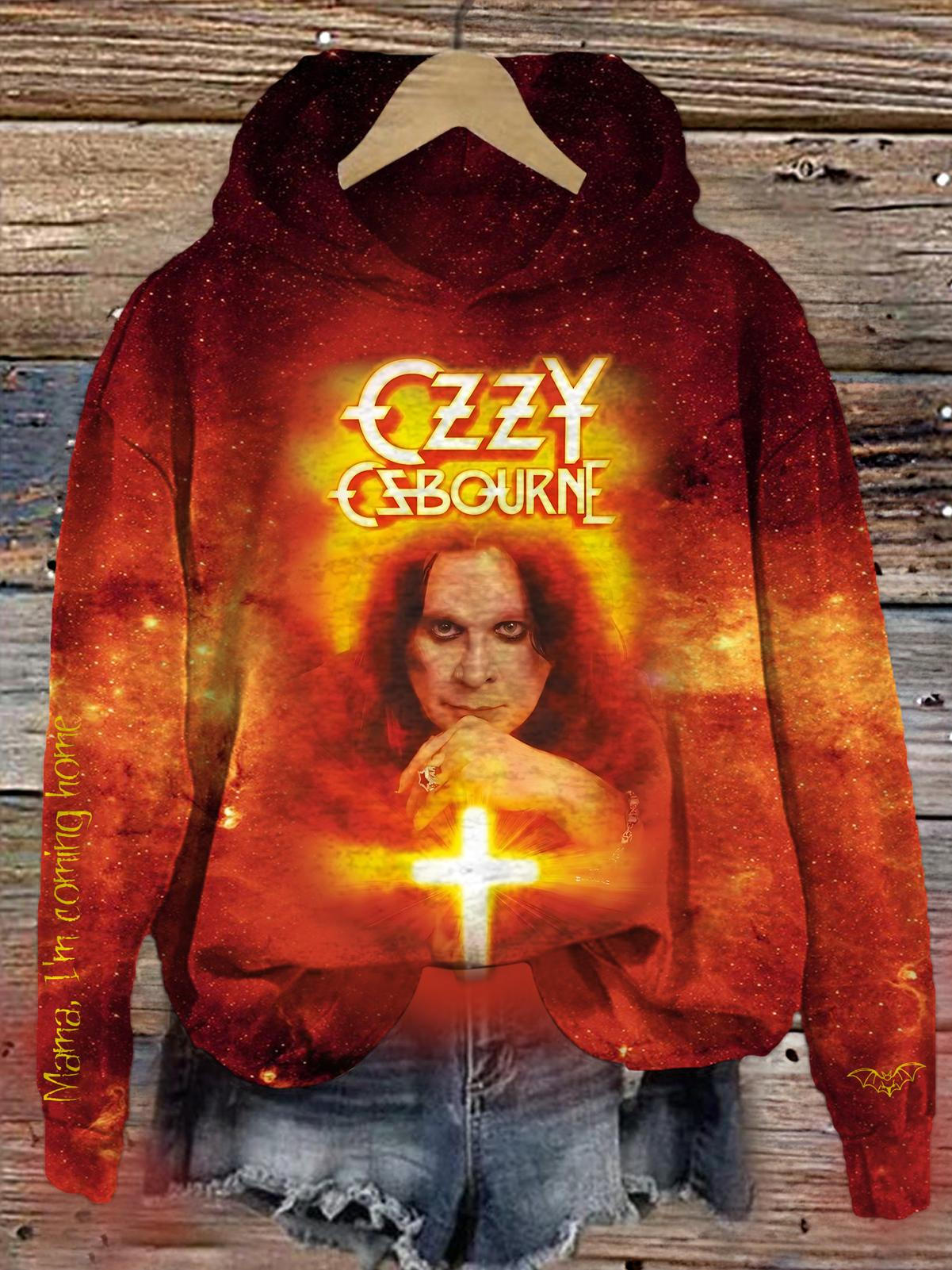 Ozzy Osbourne Art Long Sleeve Printed Hoodie