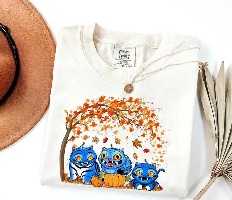Halloween Hunter Tiger Crew Neck T-shirt