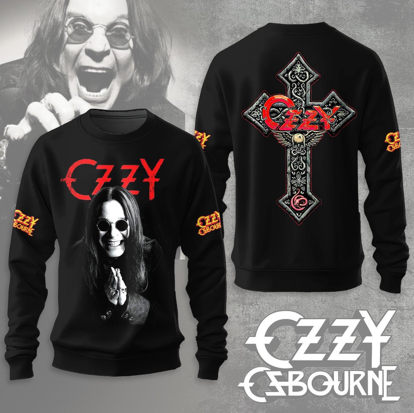 Ozzy Osbourne Long Sleeve Casual Top