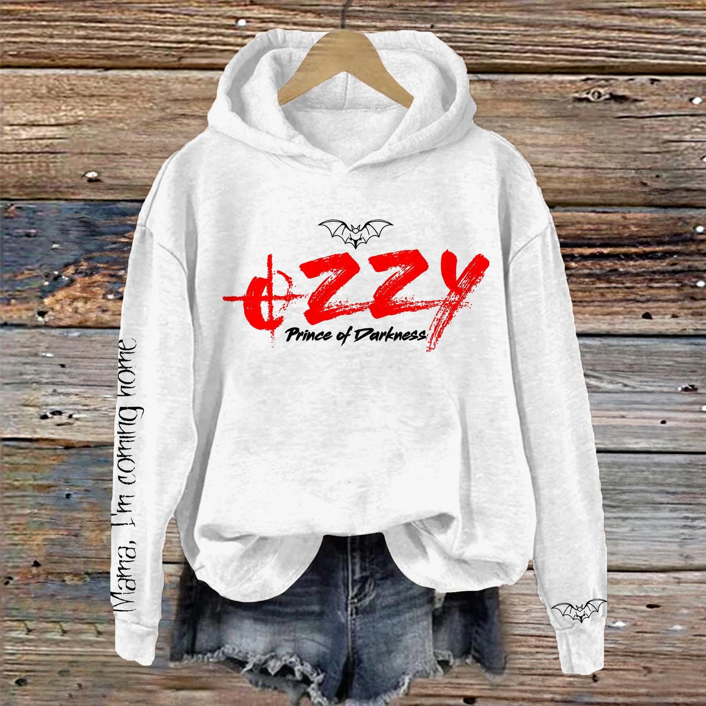 Ozzy Osbourne Long Sleeve Printed Hoodie
