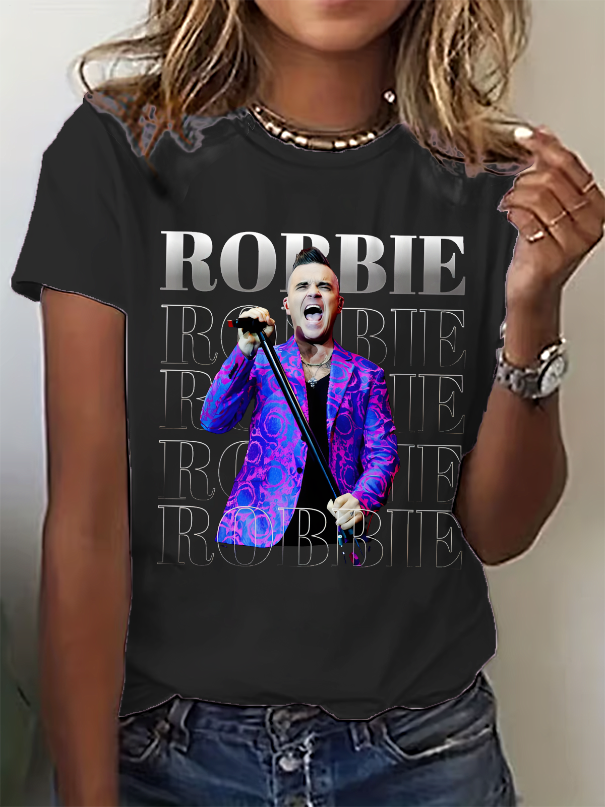 Robbie Williams Live 2025 Crew Neck T-shirt