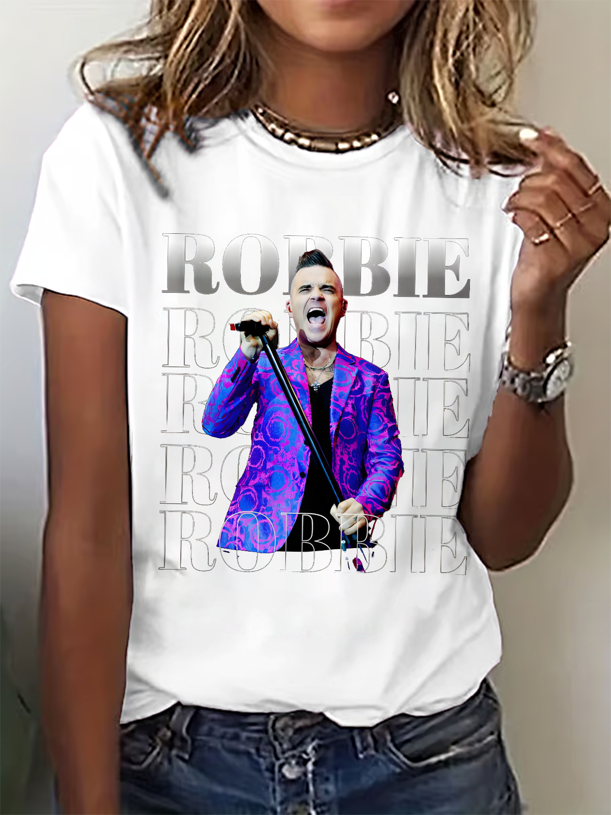 Robbie Williams Live 2025 Crew Neck T-shirt