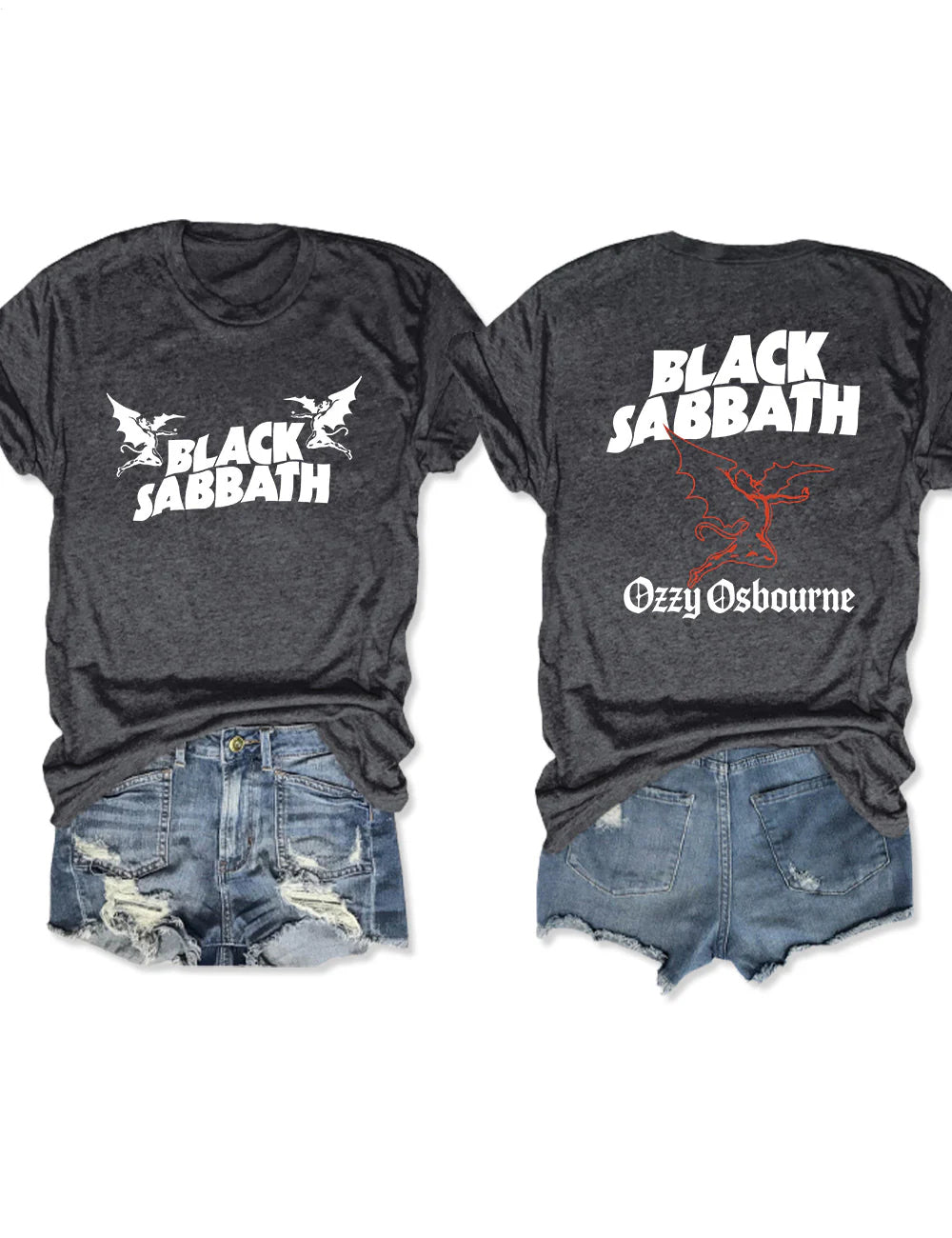 ブラック・サバス プリント クルーネック Tシャツ