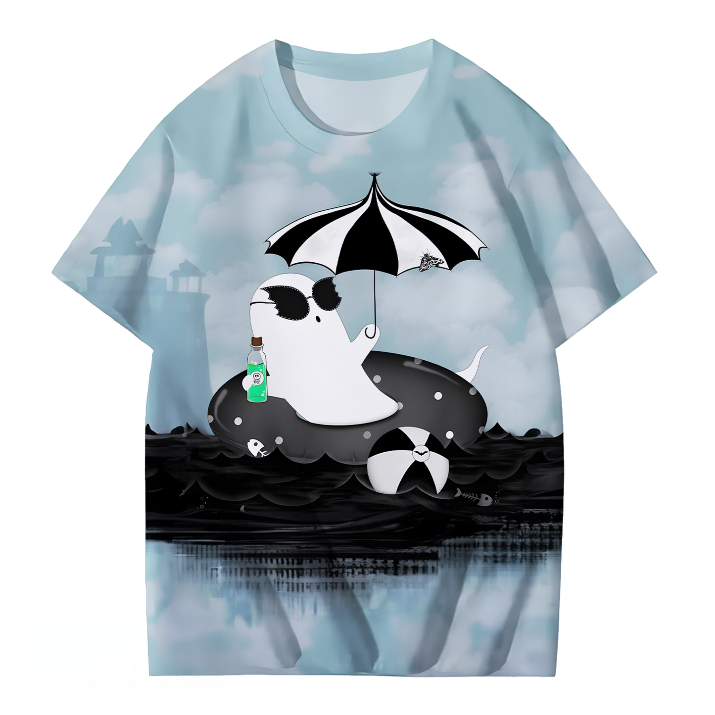 Fun Spooky Halloween Crew Neck T-shirt