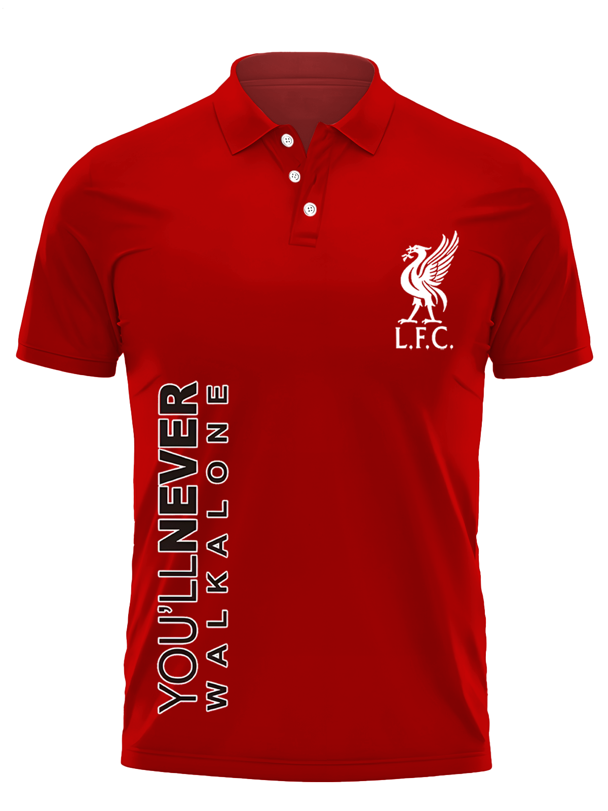 Men's Liverpool ChampionsShort Sleeve Button Polo Shirt