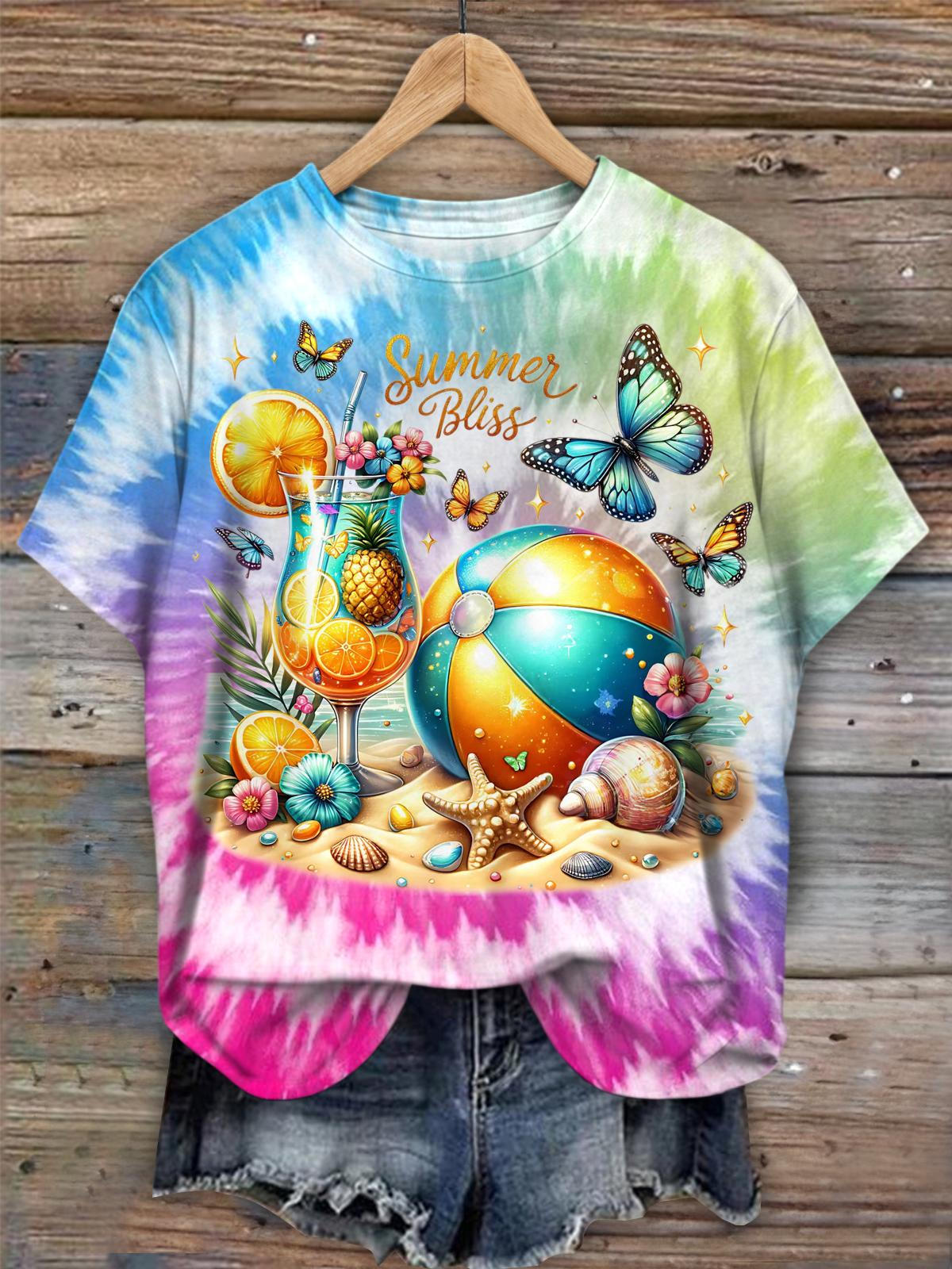 サマーバイブス クルーネックTシャツ