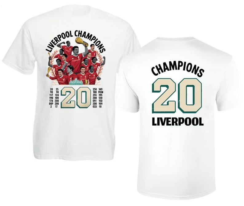 The Champions Liverpool Soccer Fans Round Neck Short Sleeve Men's T-shirt