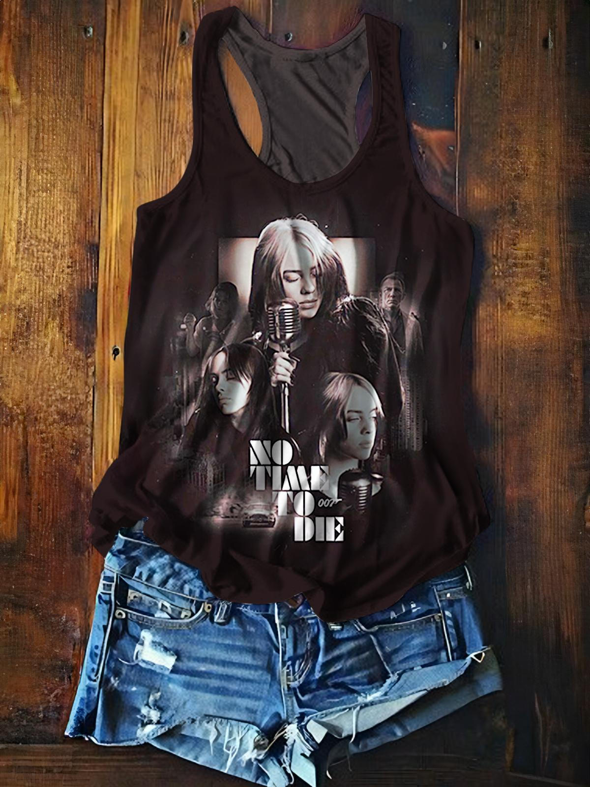 Billie Eilish Hit Me Hard And Soft Tour Printed Casual Tank Top