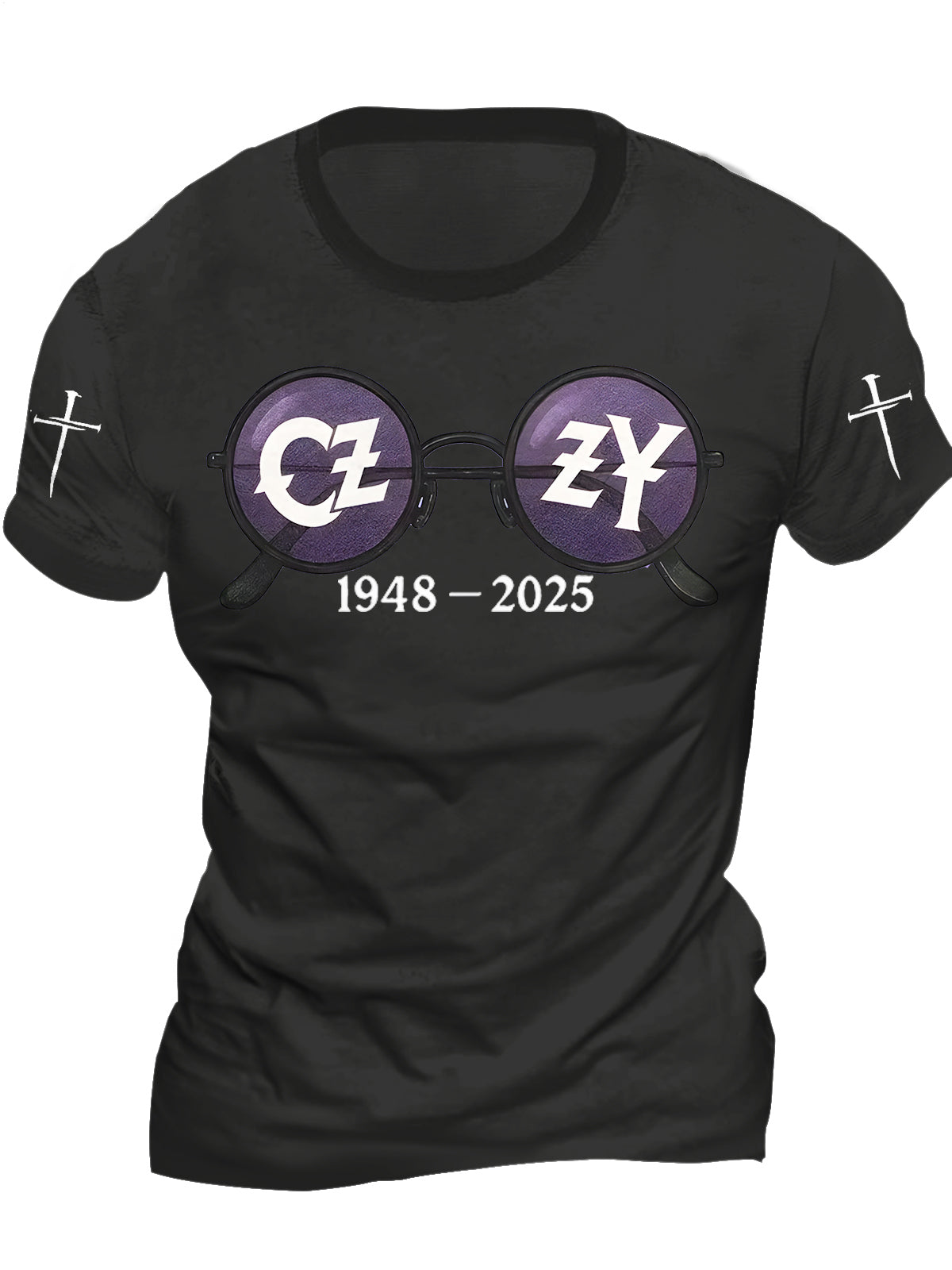 In Memory of Ozzy Osbourne Crew Neck Cotton T-shirts